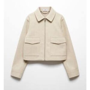 Mango jacket with pockets - small beige